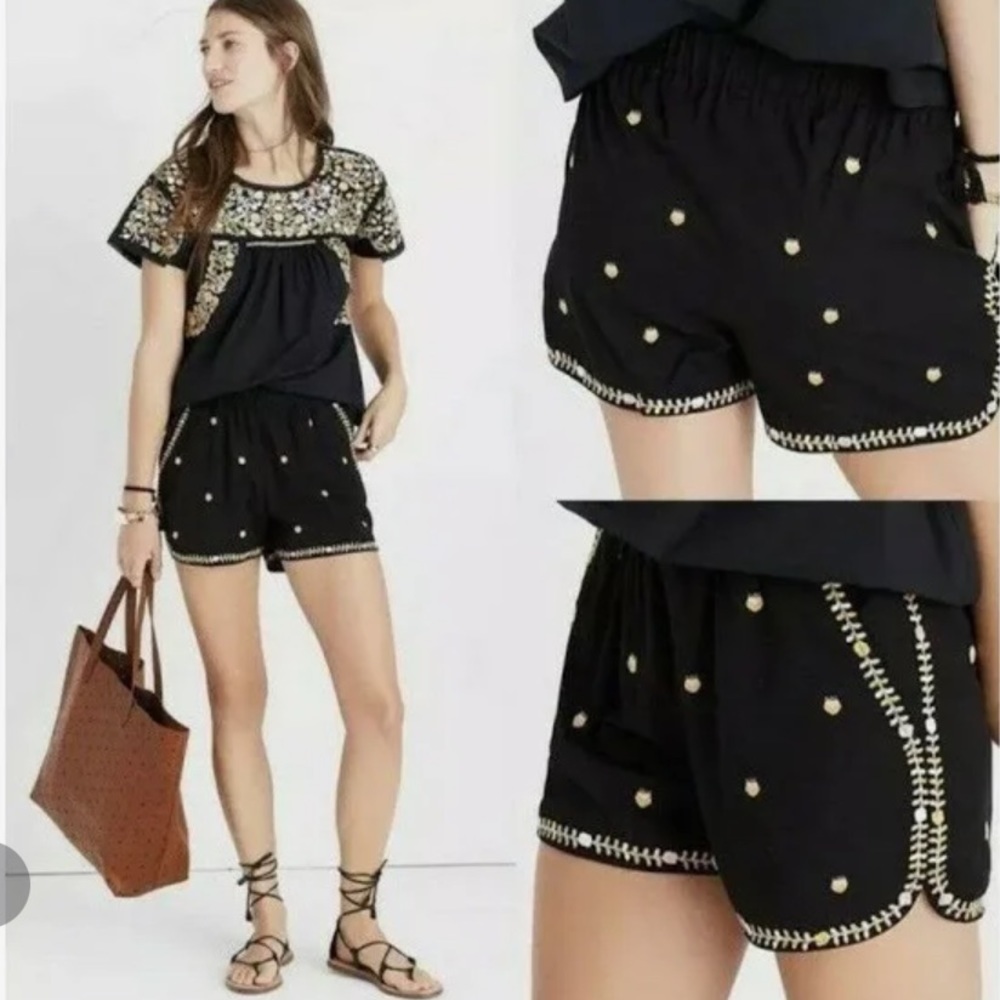 Madewell Embroidered Springtime Shorts Size XS